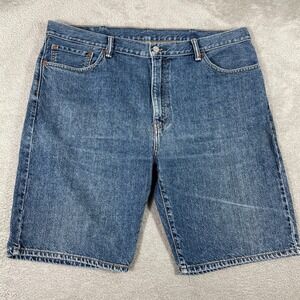 Levis 505 Denim Jean Shorts Mens 40 Dark Wash Jorts Y2K Skater